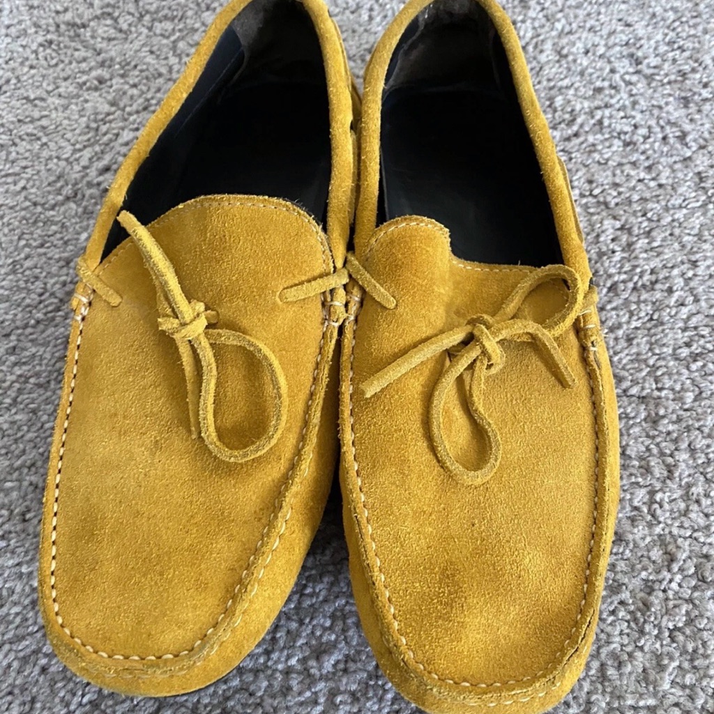 Bruno Magli Mustard Suede Men's Loafers Brunomagli Spain Mens Shoes Sz 9